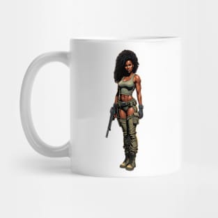Black Woman with Gun Mug
